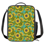 Blooming Sunflower Pattern Print Crossbody Lunch Bag