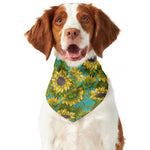 Blooming Sunflower Pattern Print Dog Bandana