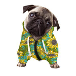 Blooming Sunflower Pattern Print Dog Zip Up Hoodie