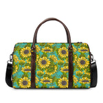 Blooming Sunflower Pattern Print Duffle Bag