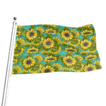 Blooming Sunflower Pattern Print Flag