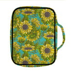 Blooming Sunflower Pattern Print Front Pocket Bible Bag