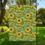 Blooming Sunflower Pattern Print Garden Flag