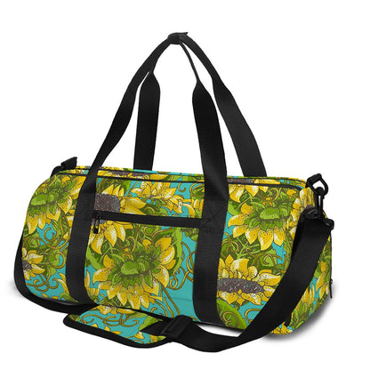 Blooming Sunflower Pattern Print Gym Bag