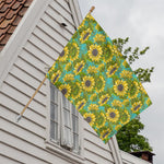 Blooming Sunflower Pattern Print House Flag