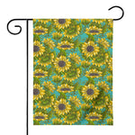 Blooming Sunflower Pattern Print House Flag