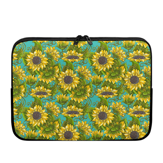 Blooming Sunflower Pattern Print Laptop Sleeve
