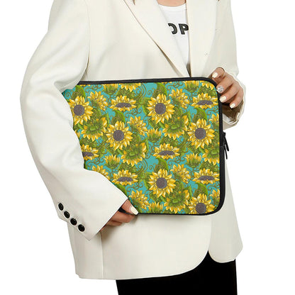 Blooming Sunflower Pattern Print Laptop Sleeve