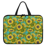 Blooming Sunflower Pattern Print Laptop Sleeve With Handle