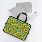 Blooming Sunflower Pattern Print Laptop Sleeve With Handle