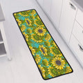 Blooming Sunflower Pattern Print Long Kitchen Mat