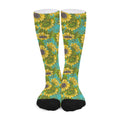 Blooming Sunflower Pattern Print Long Socks