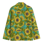 Blooming Sunflower Pattern Print Men's Blazer