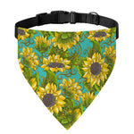Blooming Sunflower Pattern Print Over The Collar Dog Bandana