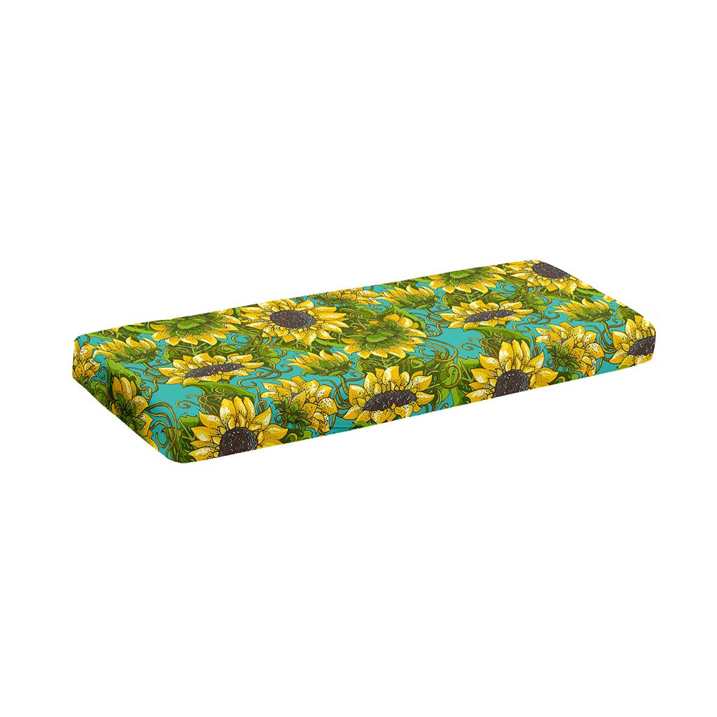 Blooming Sunflower Pattern Print Piano Keyboard Cover