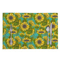 Blooming Sunflower Pattern Print Placemat