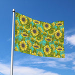 Blooming Sunflower Pattern Print Polyester Flag