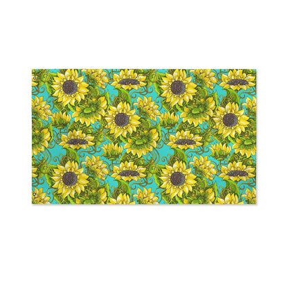 Blooming Sunflower Pattern Print Polyester Flag