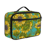 Blooming Sunflower Pattern Print Portable Lunch Bag