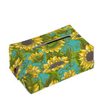Blooming Sunflower Pattern Print Rectangle Tissue Box Cover