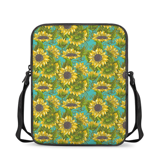 Blooming Sunflower Pattern Print Rectangular Crossbody Bag