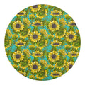 Blooming Sunflower Pattern Print Round Blanket