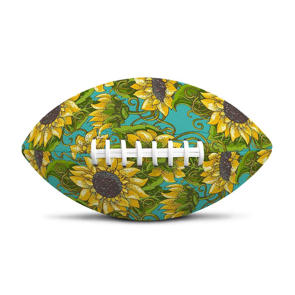 Blooming Sunflower Pattern Print Rugby Ball