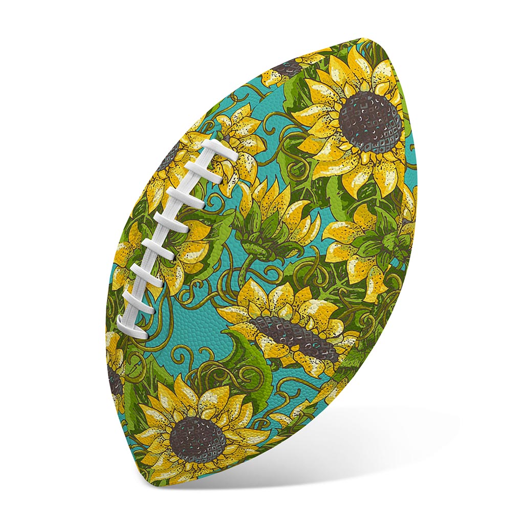 Blooming Sunflower Pattern Print Rugby Ball