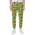 Blooming Sunflower Pattern Print Joggers
