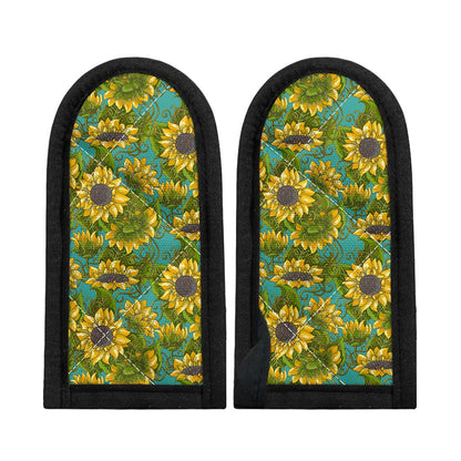 Blooming Sunflower Pattern Print Skillet Handle Cover