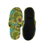 Blooming Sunflower Pattern Print Slippers