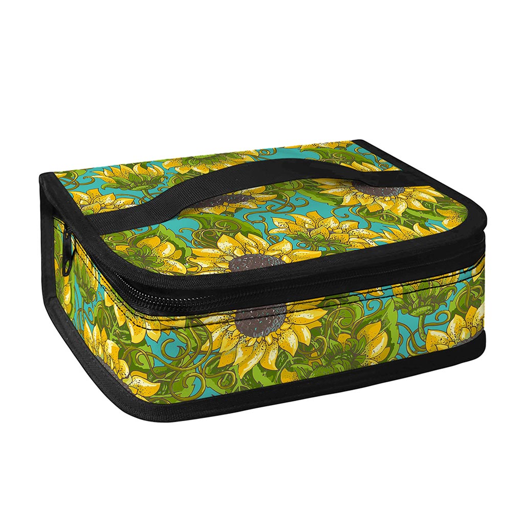 Blooming Sunflower Pattern Print Small Lunch Bag