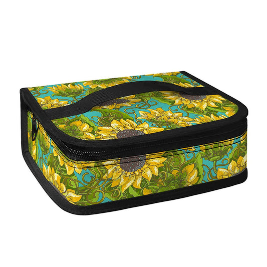 Blooming Sunflower Pattern Print Small Lunch Bag