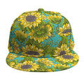 Blooming Sunflower Pattern Print Snapback Cap