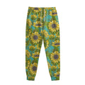 Blooming Sunflower Pattern Print Sweatpants