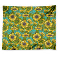 Blooming Sunflower Pattern Print Tapestry