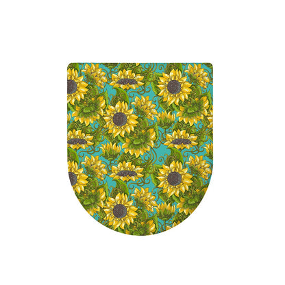 Blooming Sunflower Pattern Print Toilet Lid Cover