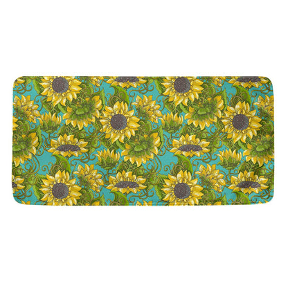 Blooming Sunflower Pattern Print Towel