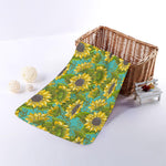 Blooming Sunflower Pattern Print Towel