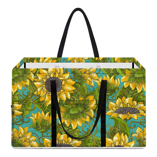 Blooming Sunflower Pattern Print Utility Tote Bag