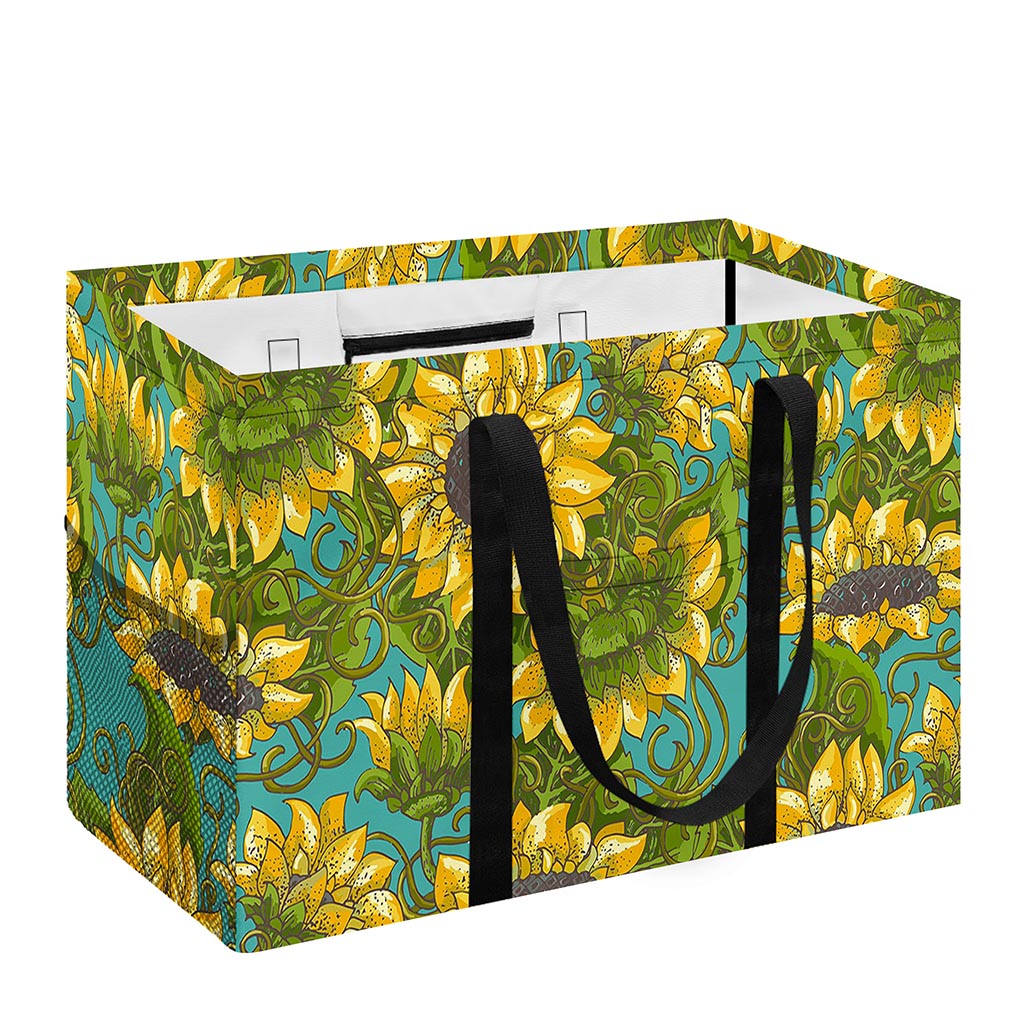 Blooming Sunflower Pattern Print Utility Tote Bag