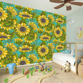 Blooming Sunflower Pattern Print Wall Sticker