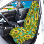 Blooming Sunflower Pattern Print Waterproof Car Seat Cover