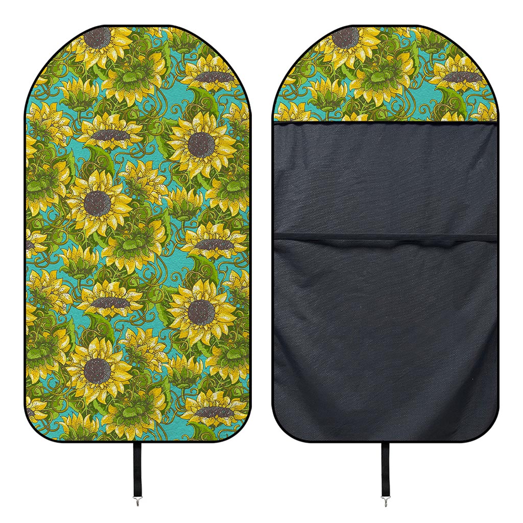 Blooming Sunflower Pattern Print Waterproof Car Seat Cover
