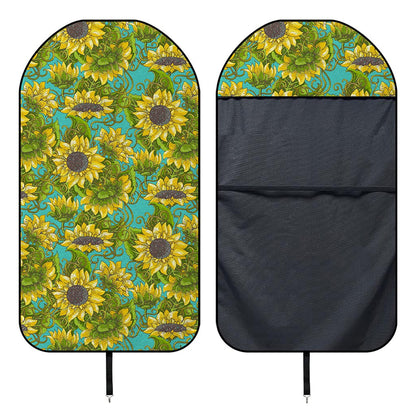 Blooming Sunflower Pattern Print Waterproof Car Seat Cover