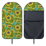 Blooming Sunflower Pattern Print Waterproof Car Seat Cover