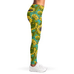 Blooming Sunflower Pattern Print Women's Leggings