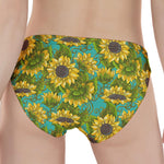 Blooming Sunflower Pattern Print Women's Panties