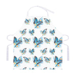Blossom Blue Butterfly Pattern Print Adjustable Apron