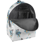 Blossom Blue Butterfly Pattern Print Backpack